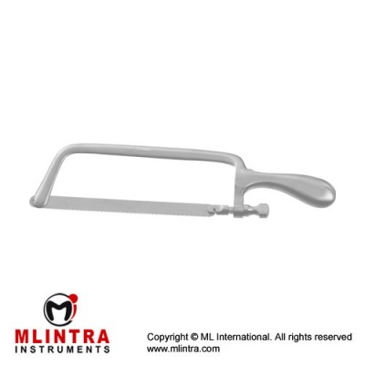 Charriere Amputation Saw Complete With Saw Blade Ref:- OR-010-92 Stainless Steel, 35 cm - 13 3/4" Charriere Amputation Saw Complete With Saw Blade Ref:- OR-010-92 Stainless Steel, 35 cm - 13 3/4"